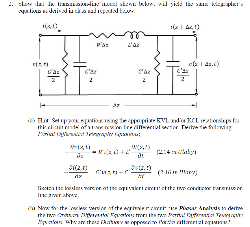 Solved 2. Show that the model shown below,