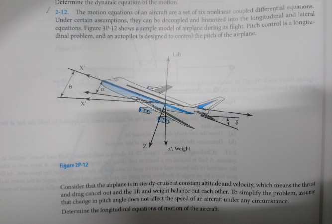 Solved Determine the dynamic equation of the motion. /2-12. | Chegg.com