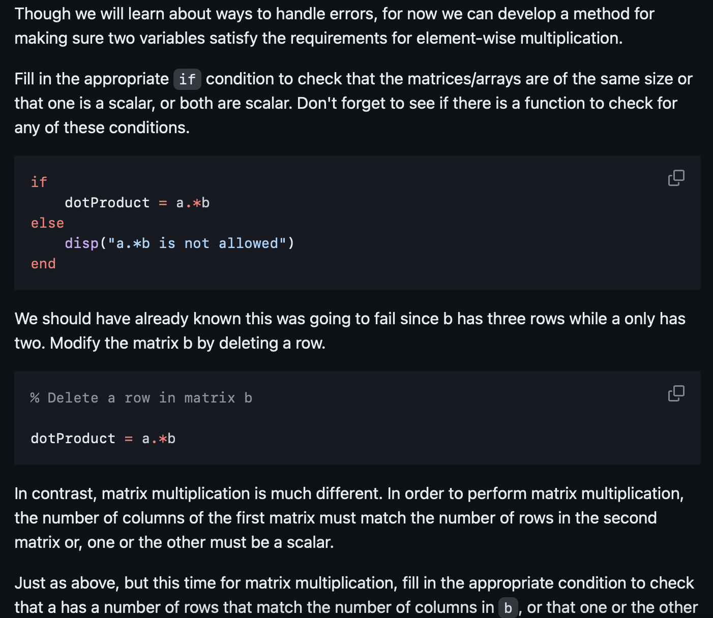 Solved Just as above but this time for matrix Chegg