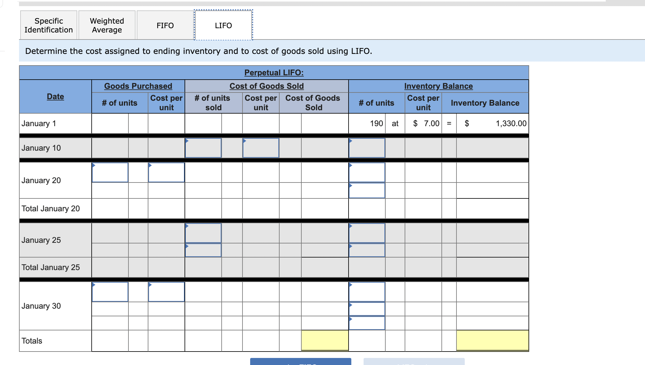Solved Determine the cost assigned to ending inventory | Chegg.com