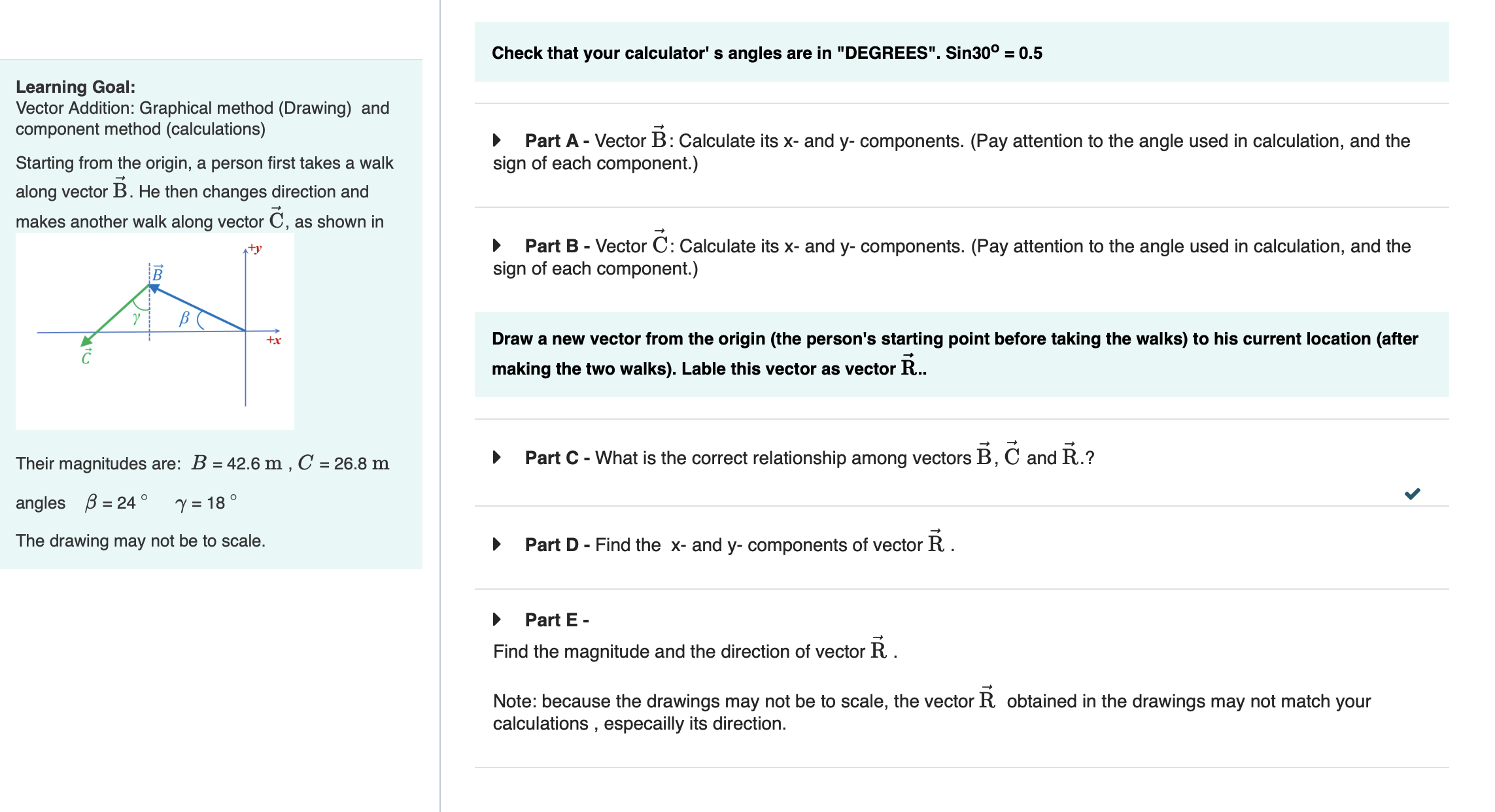 Solved Learning Goal Vector Addition Graphical Method 3938