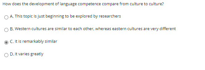 Solved How does the development of language competence | Chegg.com