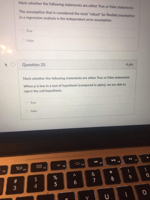 Solved Mark whether the following statements are either True | Chegg.com