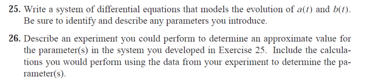 Solved 25. Write a system of differential equations that | Chegg.com