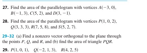 Solved 27. Find the area of the parallelogram with vertices | Chegg.com