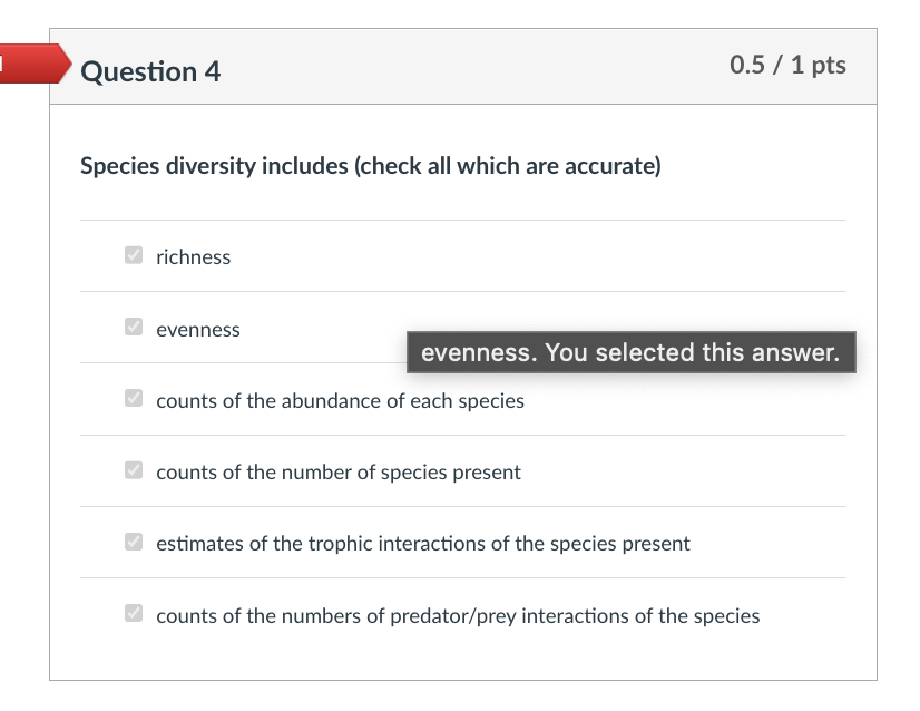 Solved Species Diversity Includes (check All Which Are | Chegg.com