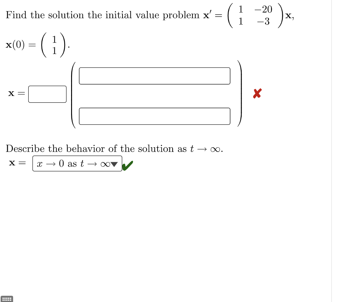 Solved Find the solution the initial value problem | Chegg.com