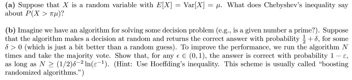 Solved (a) Suppose that X is a random variable with E[X] = | Chegg.com