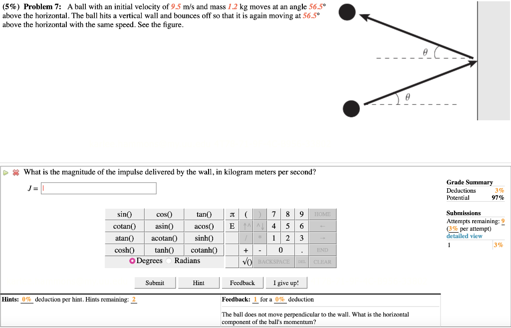 solved-5-problem-7-a-ball-with-an-initial-velocity-of-chegg