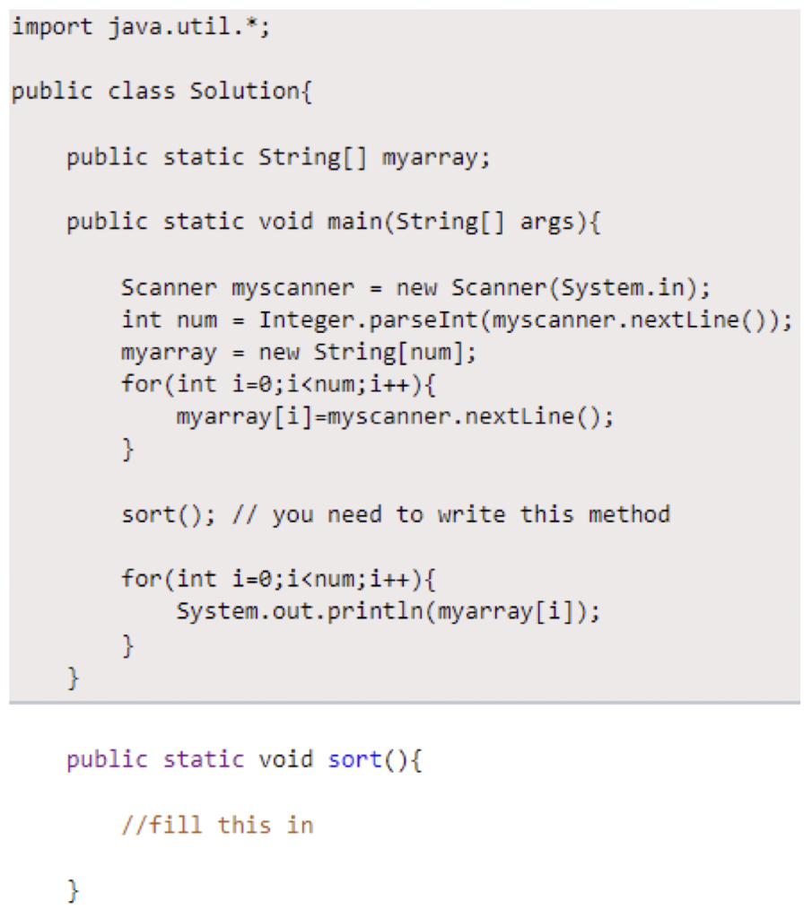 Solved Problem Statement The goal is to sort a long list of | Chegg.com