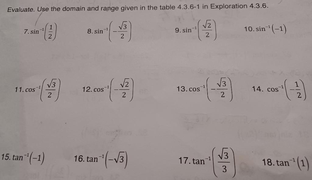 Solved Evaluate. Use the domain and range given in the table | Chegg.com