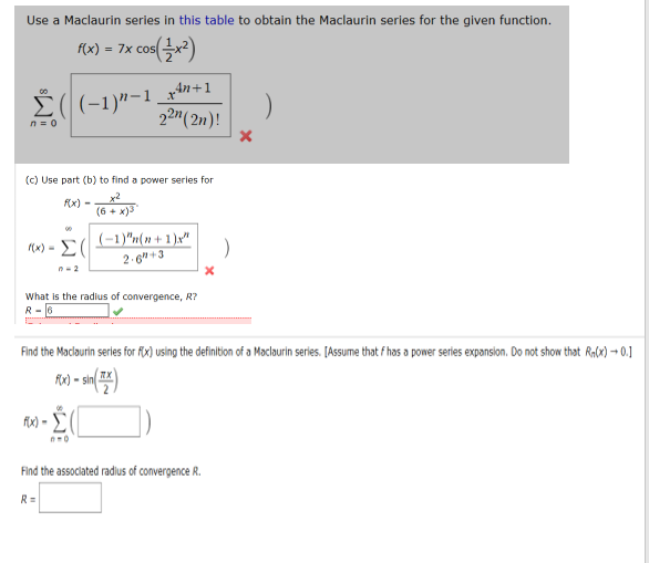SOLVED: Use A Maclaurin Series In This Table To Obtain The, 60% OFF