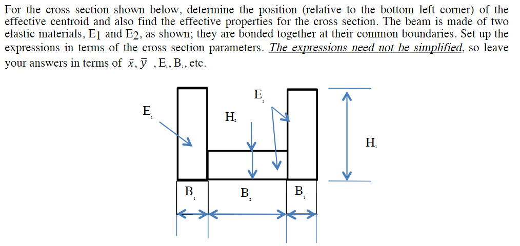 Solved For The Cross Section Shown Below, Determine The | Chegg.com