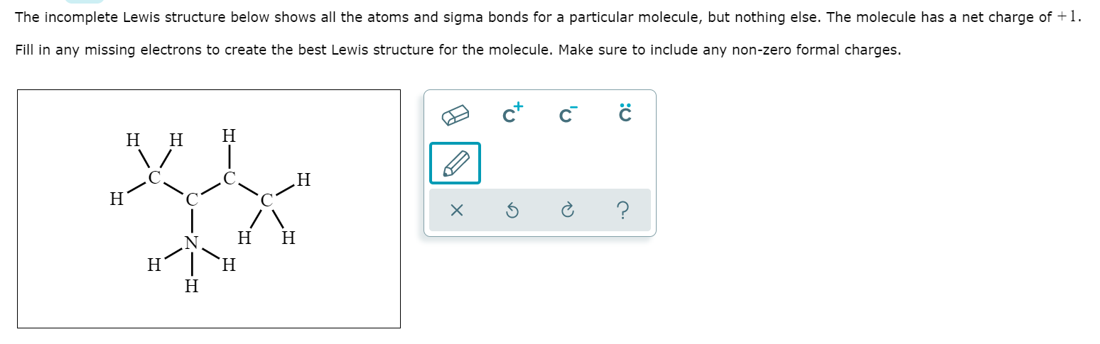 Solved The incomplete Lewis structure below shows all the | Chegg.com