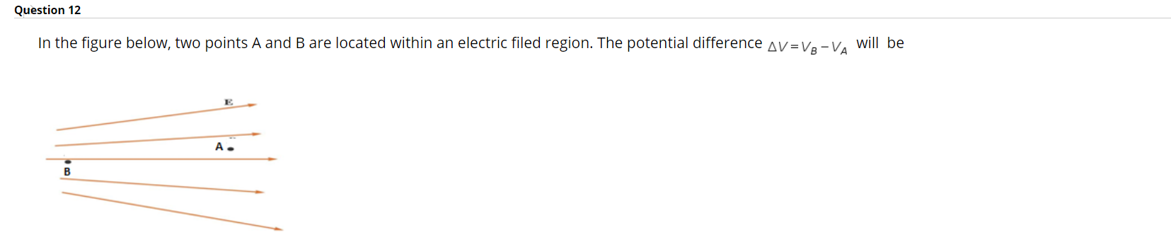 Solved Question 12 In the figure below, two points A and B | Chegg.com