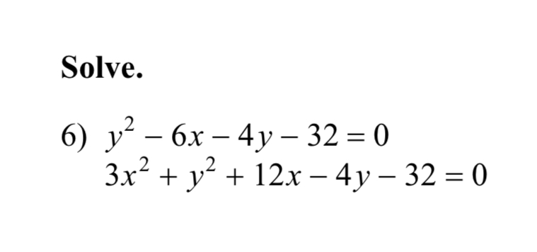 y 6 x 2 4x 32