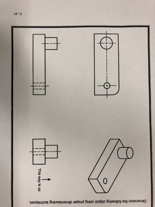 Solved Dimension the following object using proper | Chegg.com