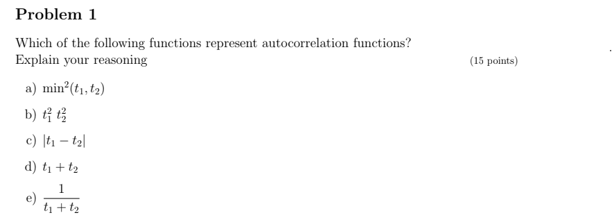 Solved Which of the following functions represent | Chegg.com