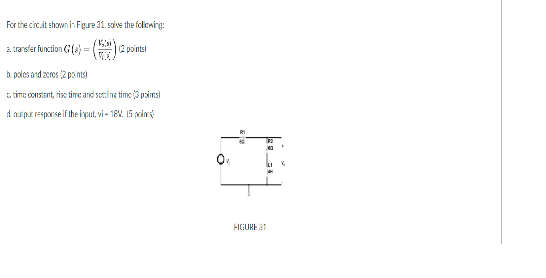 Solved For the circuit shown in Figure 31, solve the | Chegg.com