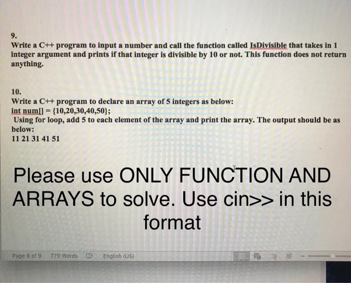 Solved 9. Write a C++program to input a number and call the | Chegg.com