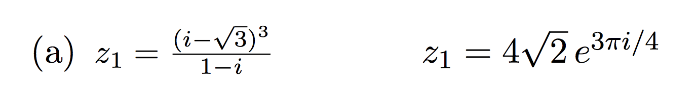 Solved Represent the complex numbers below in an exponential | Chegg.com