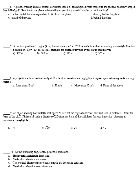 Solved I. Modified Multiple Choices: Write the letter of | Chegg.com