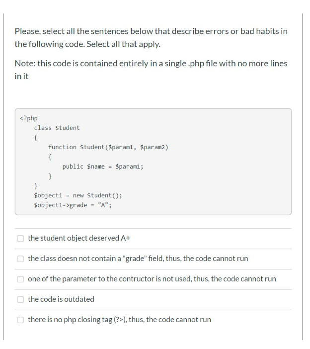 Solved Please, select all the sentences below that describe | Chegg.com