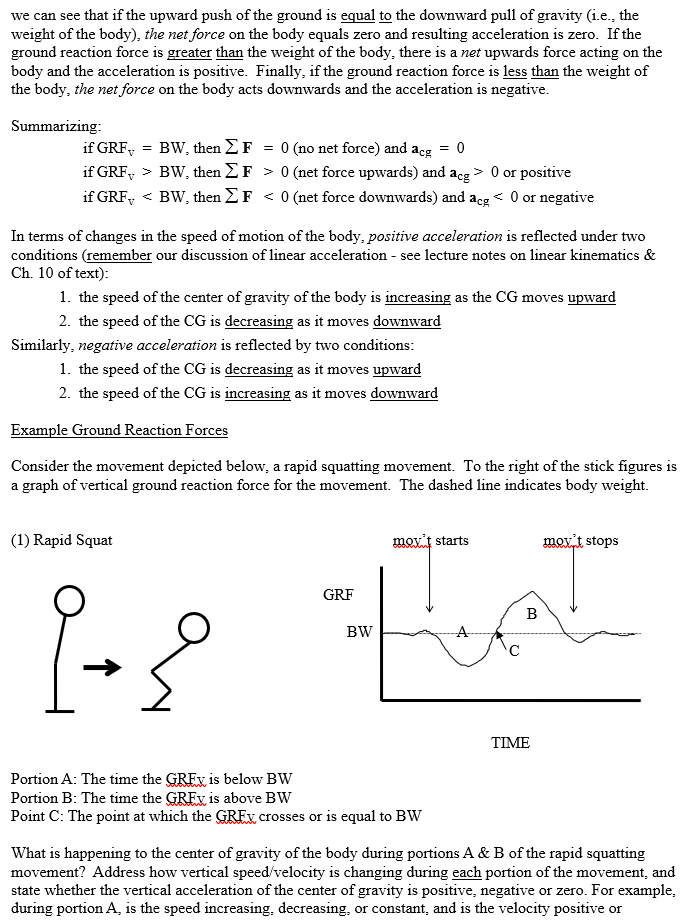 Part 1 What Is Happening To The Center Of Gravity Chegg Com