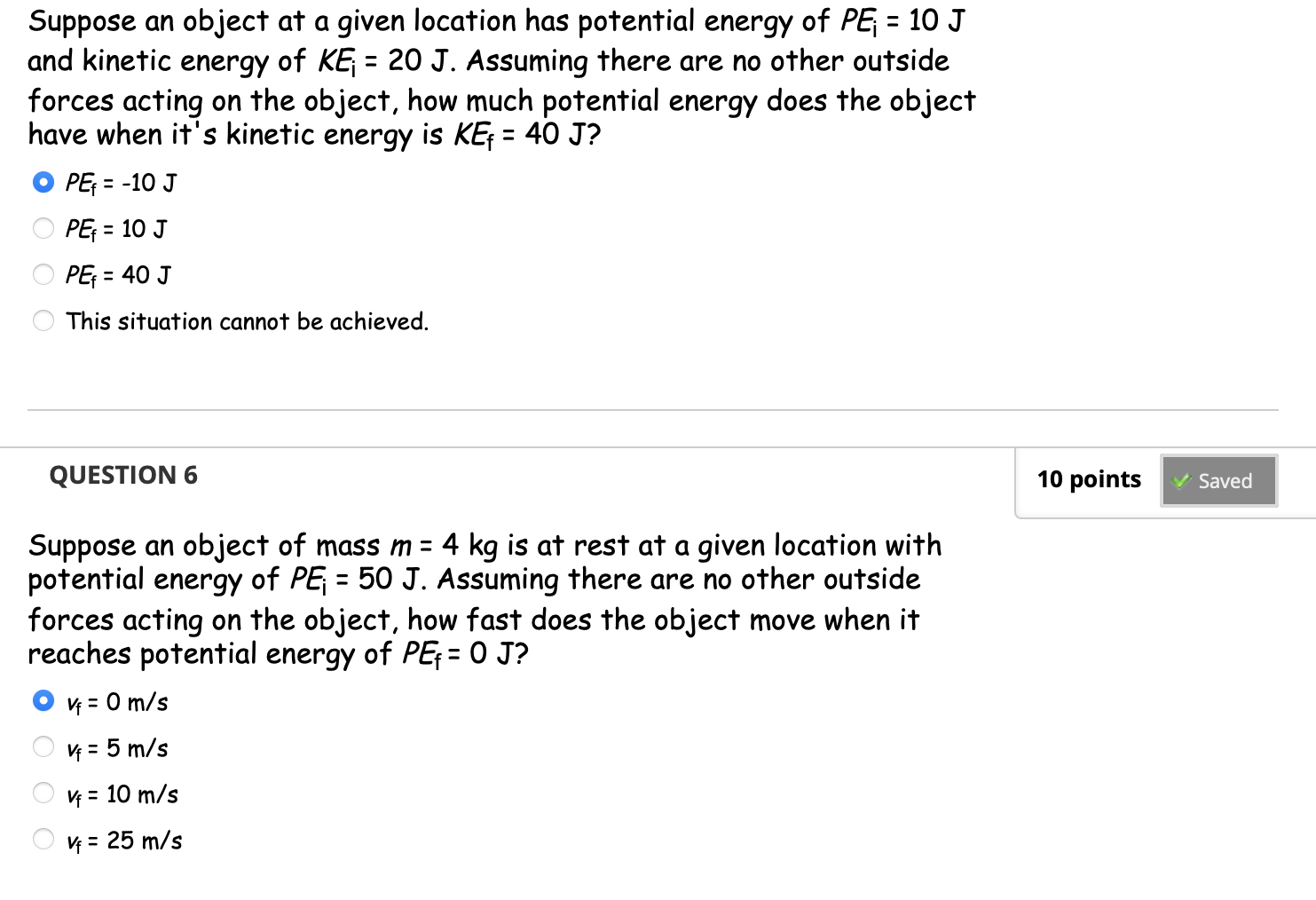 Solved Calculate the potential energy of an object with mass | Chegg.com