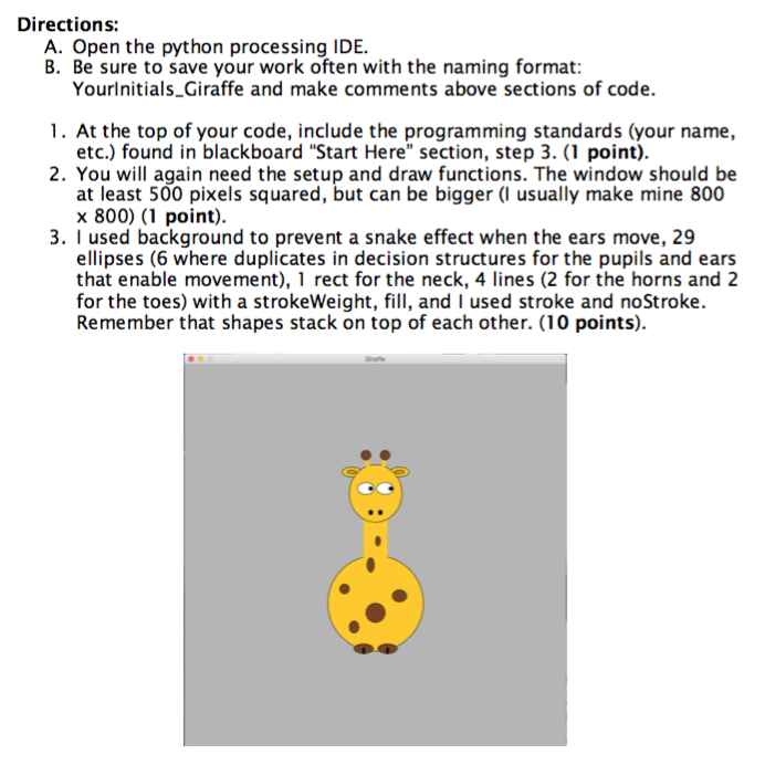 Directions: A. Open the python processing IDE. B. Be | Chegg.com