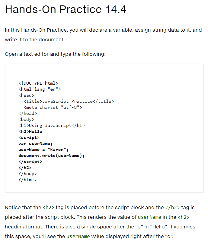 Solved Hands-On Practice 14.4 In this Hands-On Practice, you | Chegg.com