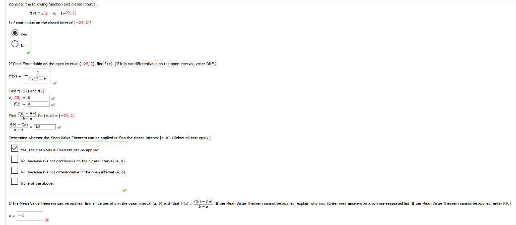 Solved Consider The Following Function And Closed Interval. | Chegg.com