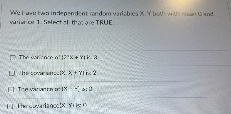 Solved We have two independent random variables X,Y both | Chegg.com