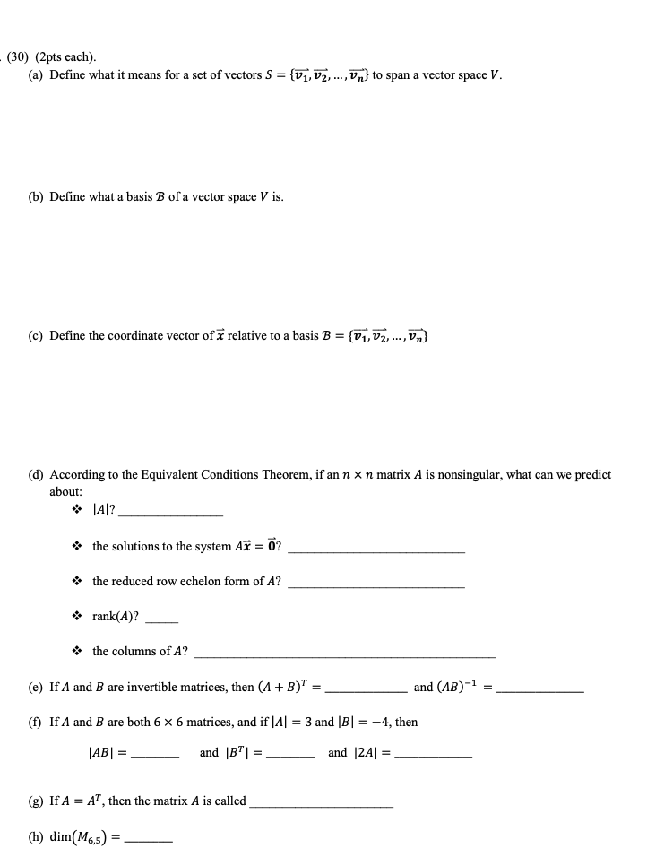 Solved 30 2pts Each A Define What It Means For A S Chegg Com