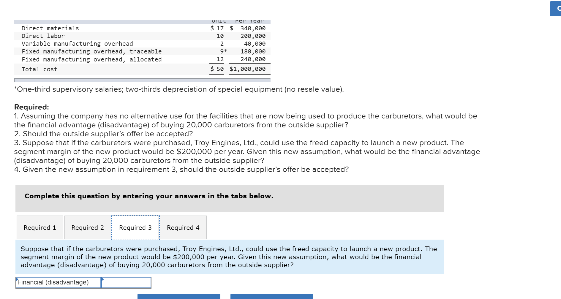 Solved ctice 8 Saved Direct materials Direct labor Variable