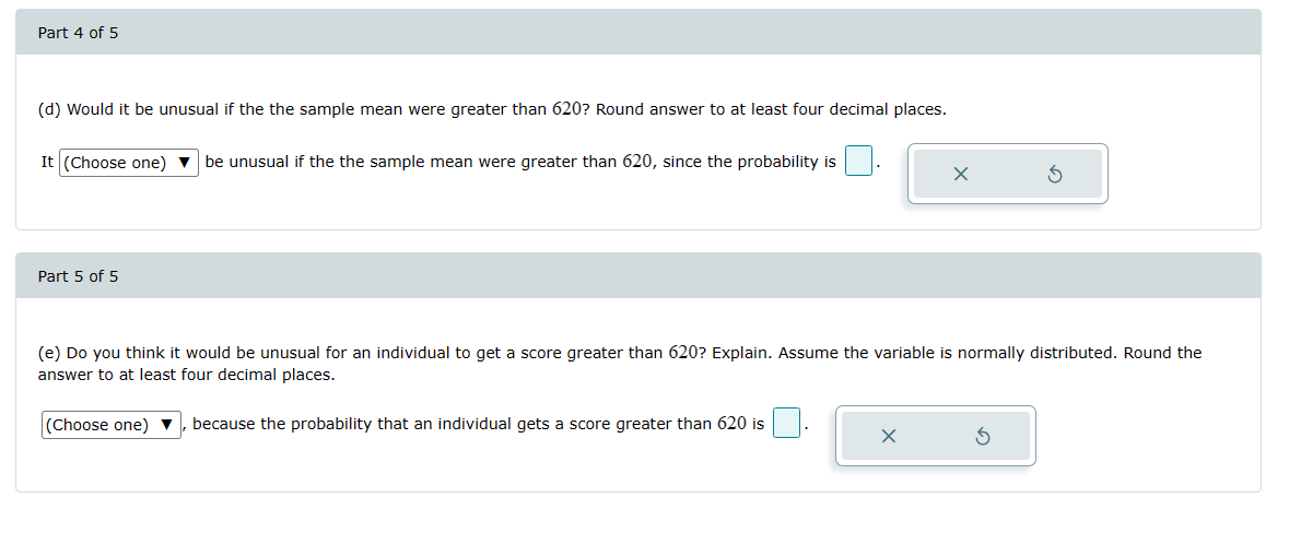Solved SAT scores: Assume that in a given year the mean | Chegg.com