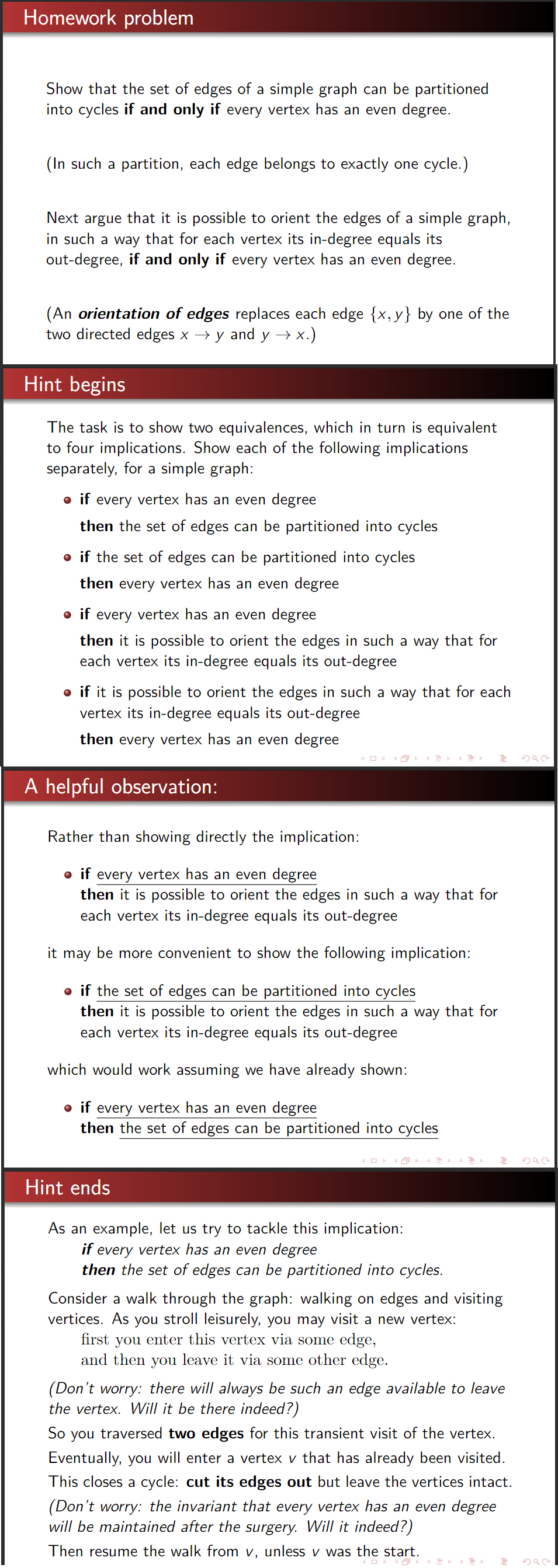 Solved Homework problem Show that the set of edges of a | Chegg.com
