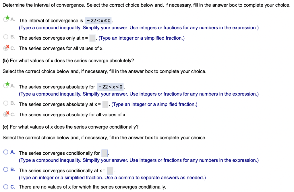 Solved (a) Find The Series' Radius And Interval Of | Chegg.com