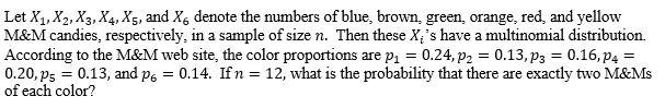 Solved Let X₁ X2 X3 X4 X5 And X Denote The Numbers Of