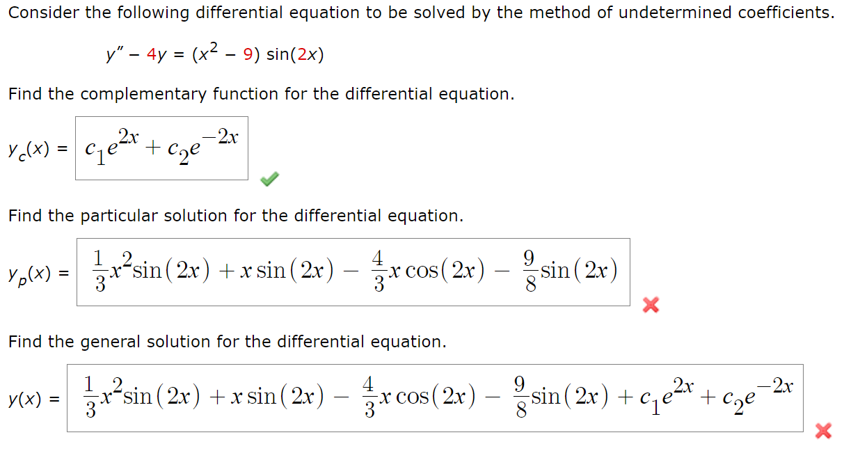 Solved Consider the following differential equation to be | Chegg.com