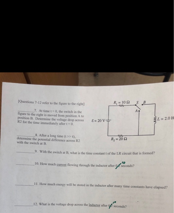 Solved [Questions 7-12 refer to the figure to the right 7. | Chegg.com