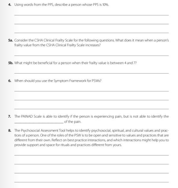 Solved 4. Using words from the PPS, describe a person whose | Chegg.com