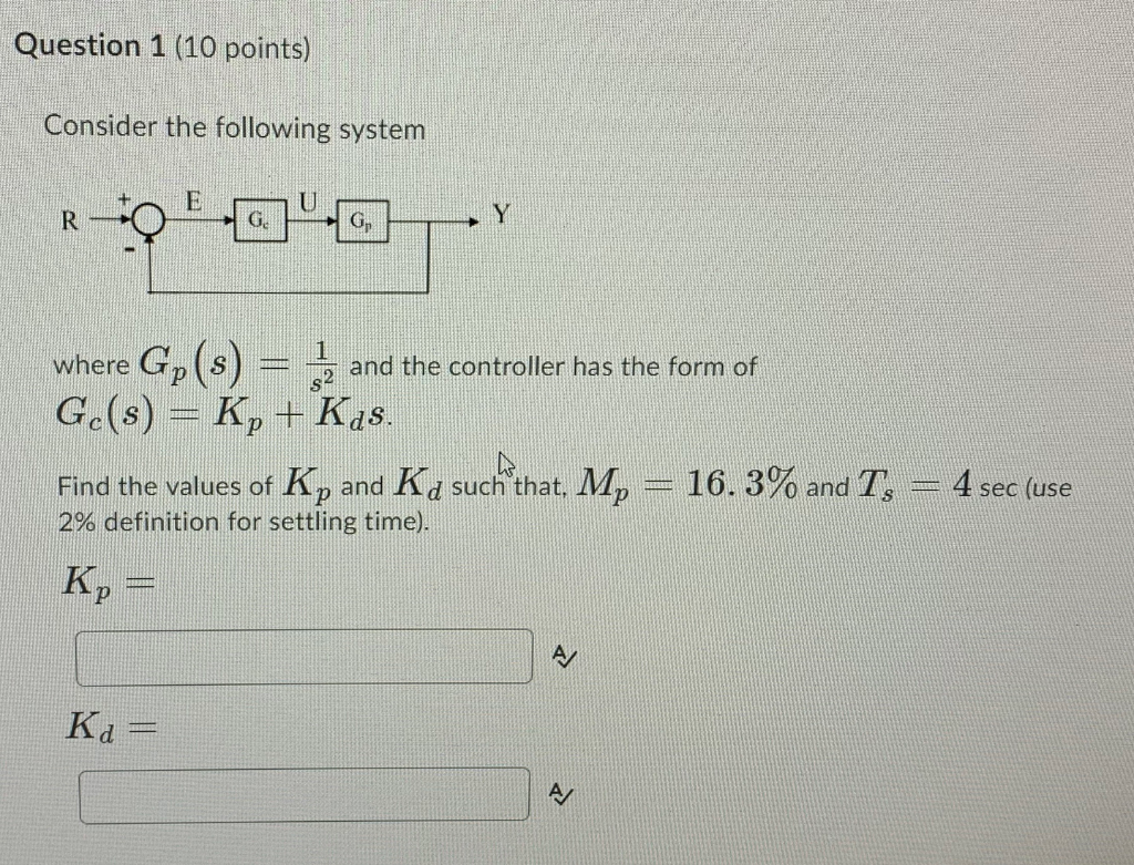 Solved Question 1 (10 points) Consider the following system | Chegg.com