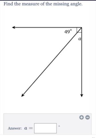 Solved Find the measure of the missing angle. 49° a Answer: | Chegg.com