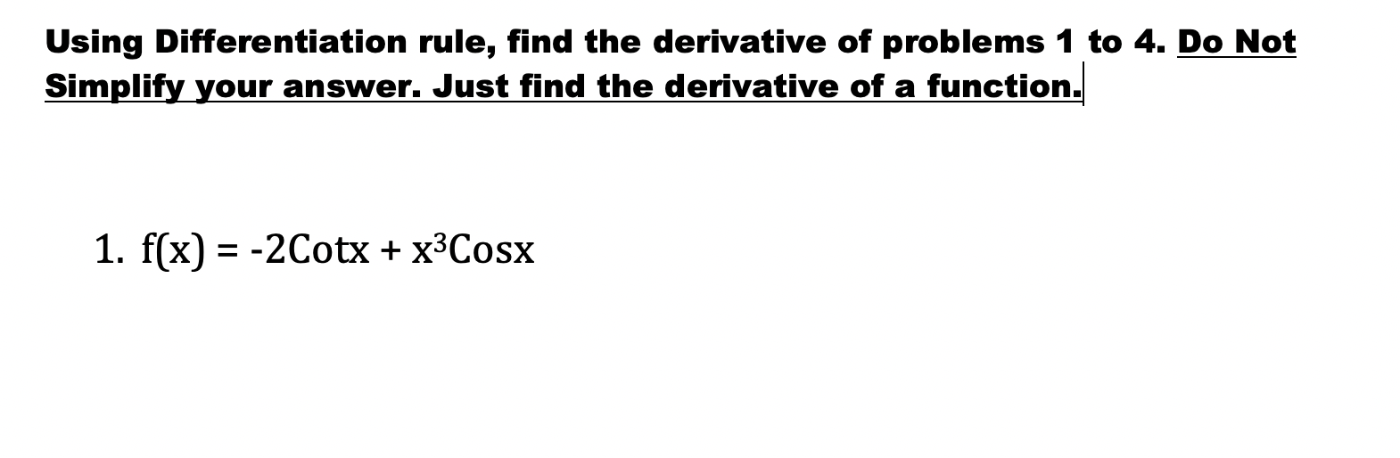 Solved Using Differentiation Rule, Find The Derivative Of | Chegg.com