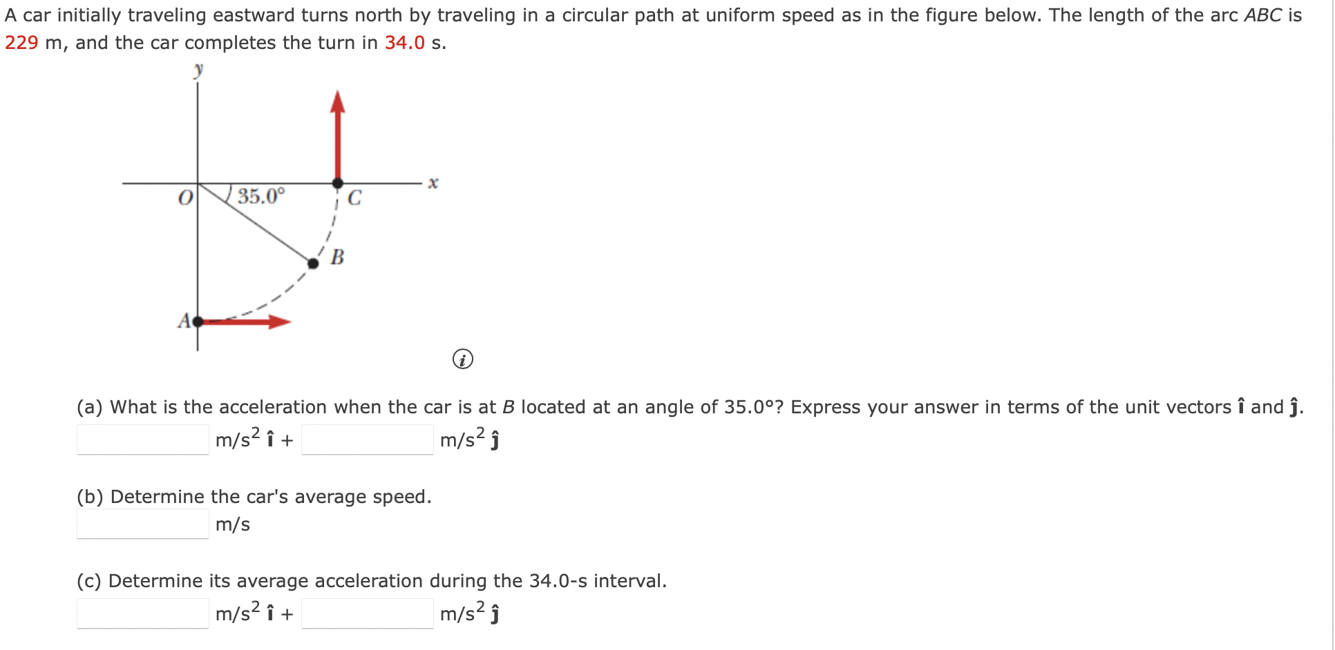 Solved A car initially traveling eastward turns north by | Chegg.com