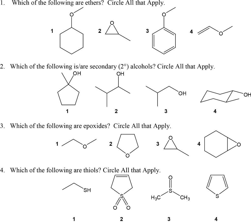 solved-1-which-of-the-following-are-ethers-circle-all-that-chegg