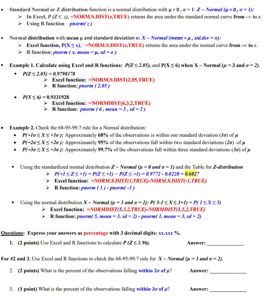 Solved Standard Normal Or Z Distribution Function Is A No Chegg Com