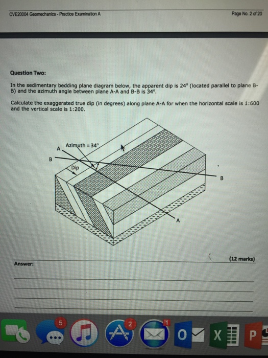 Solved In the sedimentary bedding plane diagram below, the