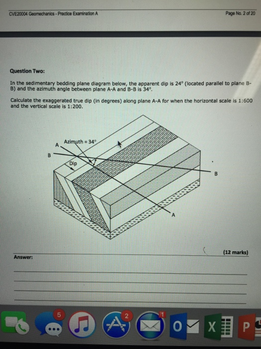 Solved In The Sedimentary Bedding Plane Diagram Below, The | Chegg.com